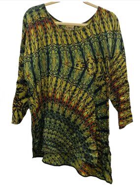 URU 100% Silk Mandala top M/L